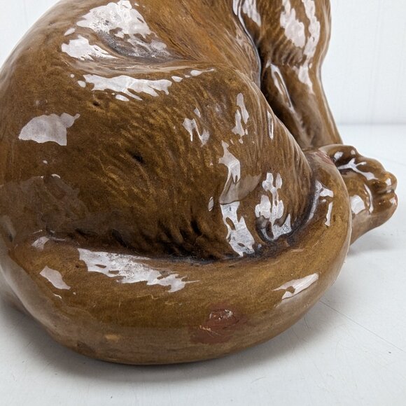 Vintage Lion Cubs Ceramic Figurines Set of 2 Brown Kathy 1981 Home Decor - Picture 13 of 14